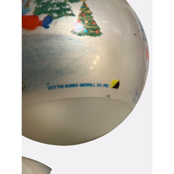 Vintage Corning Glass Works Christmas Ornaments Set Of 6 With  Winter Scenes - Picture 7 of 12